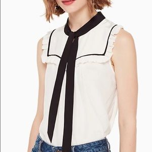 Kate Spade Tie Neck Shell Sleveless Top